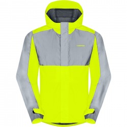 Madison Stellar FiftyFifty Reflective Men's Waterproof Jacket, hi-viz yw / silv - medium Madison Stellar FiftyFifty Reflective Men's Waterproof Jacket, hi-viz yw / silv - medium