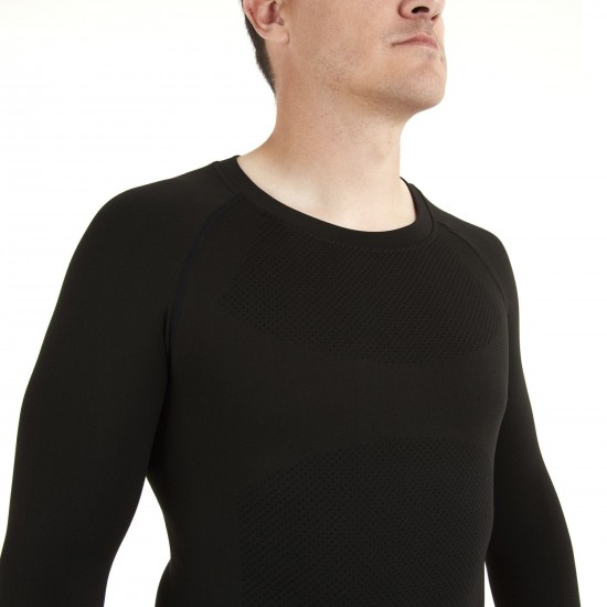 Madison Isoler mesh men's long sleeve baselayer - black - x-small / - small