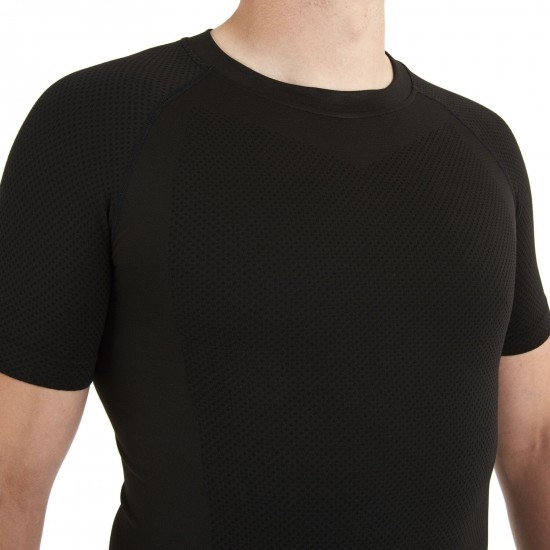 Madison Isoler mesh men's short sleeve baselayer - black - x-small / - small