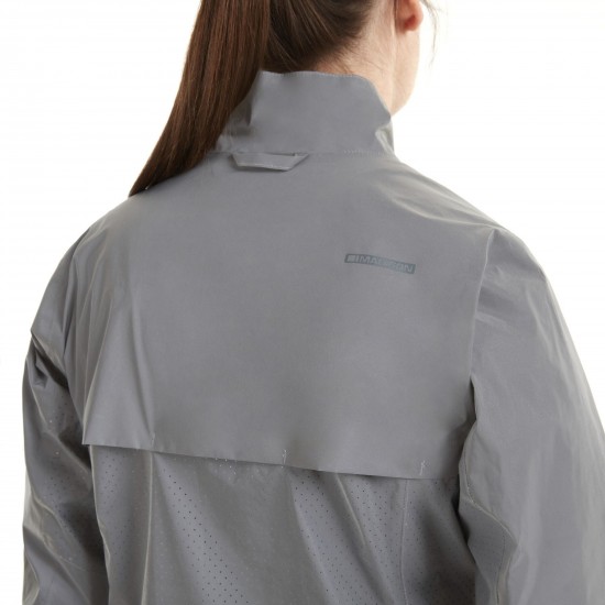 Madison Stellar Shine Reflective Women's 2-Layer Waterproof Jacket, silver - size 10