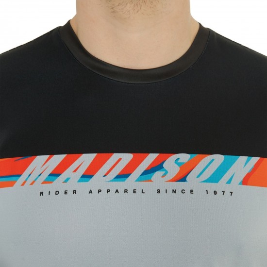 Madison Flux Men's Long Sleeve Jersey, dark olive / black - x-large