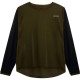 Madison Flux Men's Long Sleeve Jersey, dark olive / black - x-large