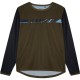 Madison Flux Men's Long Sleeve Jersey, dark olive / black - x-large