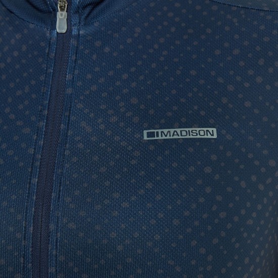 Madison Sportive Women's Short Sleeve Jersey, droplet ink navy - size 14