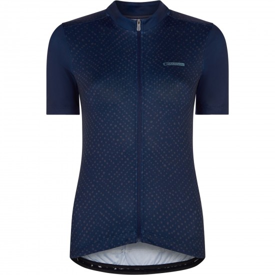 Madison Sportive Women's Short Sleeve Jersey, droplet ink navy - size 14