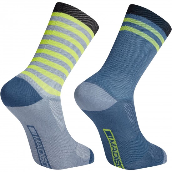Madison Sportive Long Sock Twin Pack, white / white stripe - x-large, EU46-48
