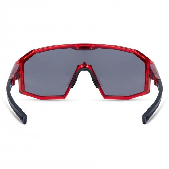 Madison Eyewear Enigma Sunglasses - 3 pack - crystal red / black mirror / amber and clear lens