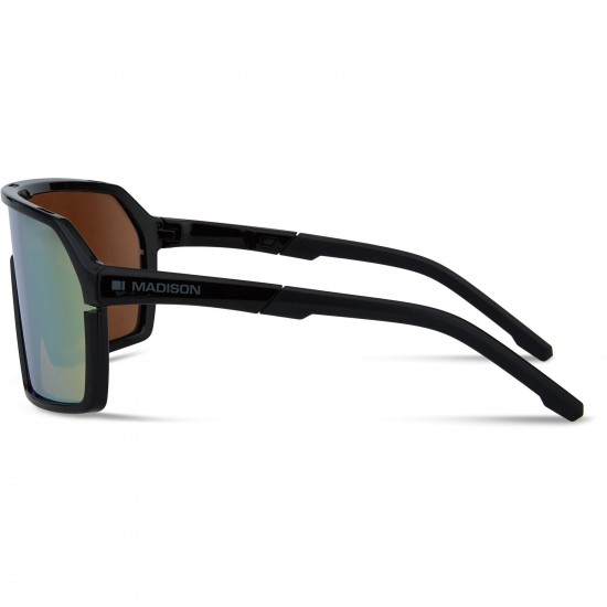 Madison Eyewear Crypto Sunglasses - 3 pack - gloss black / bronze mirror / amber and clear lens