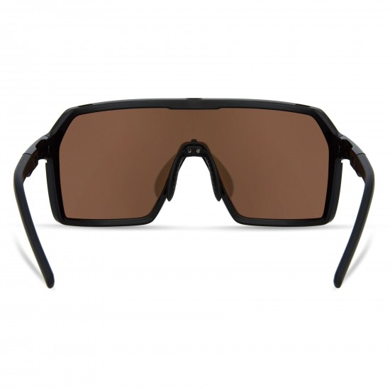 Madison Eyewear Crypto Sunglasses - 3 pack - gloss black / bronze mirror / amber and clear lens