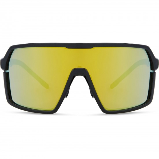 Madison Eyewear Crypto Sunglasses - 3 pack - gloss black / bronze mirror / amber and clear lens