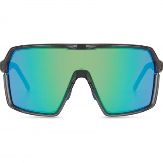 Madison Eyewear Crypto Sunglasses - crystal gloss smoke / green mirror