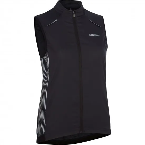 Madison Stellar Reflective Windproof Women's Gilet, black - size 8