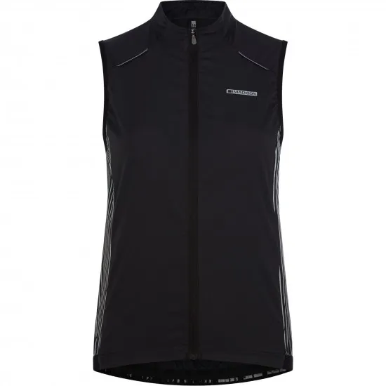 Madison Stellar Reflective Windproof Women's Gilet, black - size 8
