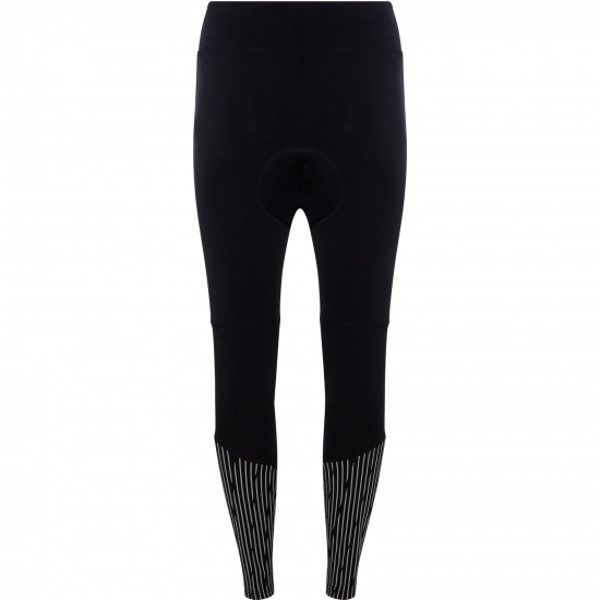 Madison Stellar Padded Women's Reflective Thermal Tights With DWR, black - size 8