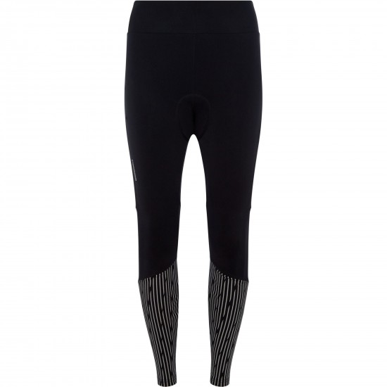 Madison Stellar Padded Women's Reflective Thermal Tights With DWR, black - size 8