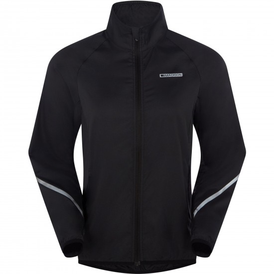 Madison Freewheel Youth Windproof Packable Jacket, black - age 5-6