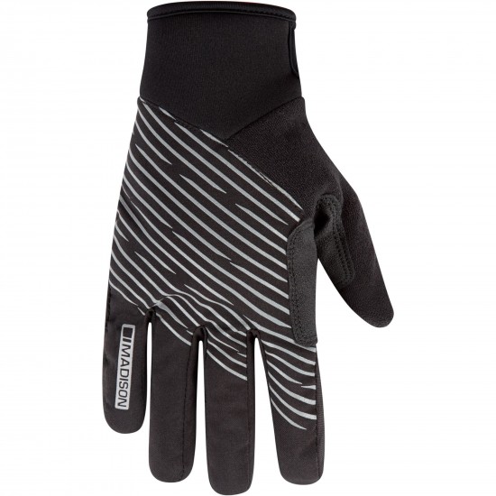 Madison Stellar Youth Reflective Waterproof Thermal Gloves, black - age 5-6