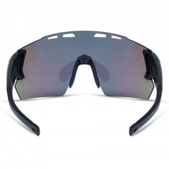 Madison Eyewear Stealth Sunglasses - matt dark grey / green mirror