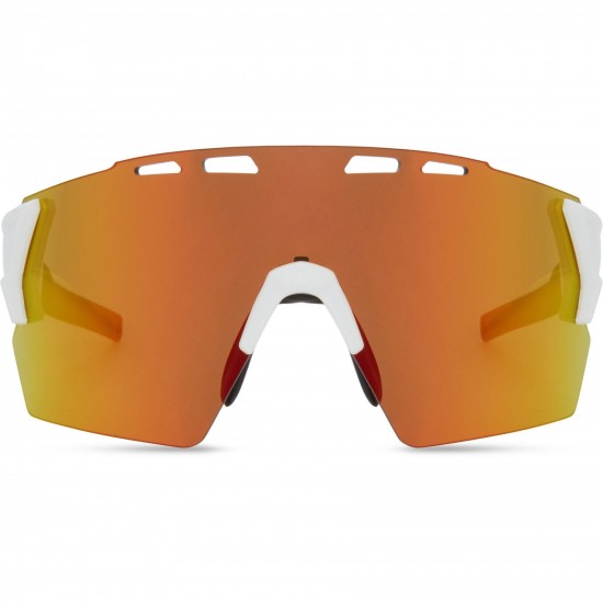 Madison Eyewear Stealth Sunglasses - 3 pack - gloss white / blue mirror / amber and clear lens