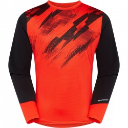 Madison Flux Youth Long Sleeve Trail Jersey, magma red / black - age 6-8 Madison Flux Youth Long Sleeve Trail Jersey, magma red / black - age 6-8