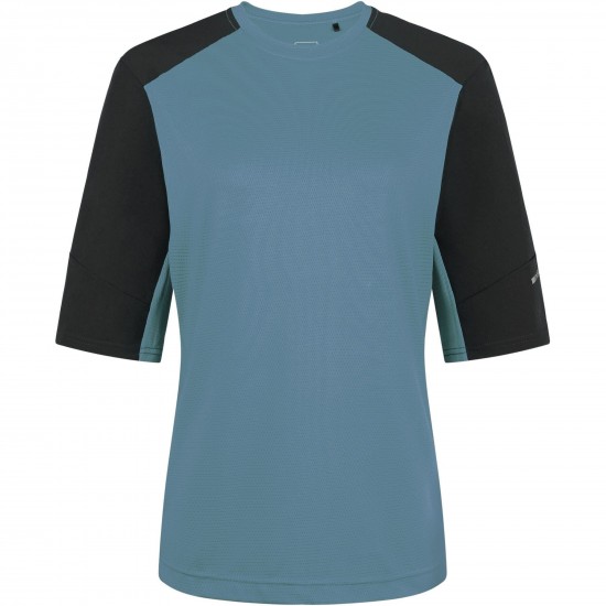 Madison Flux Trail Women's Short Sleeve Jersey, lake blue - size 16