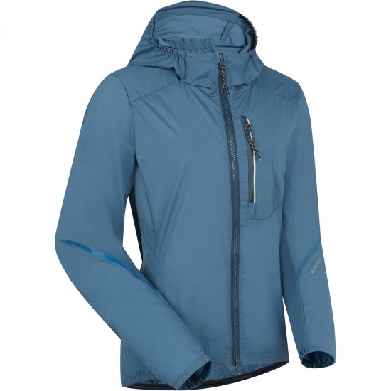 Madison Roam Women's Lightweight Windproof Packable Jacket, lake blue - size 12