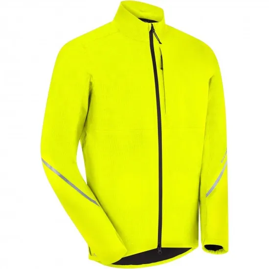 Madison Freewheel Men's Waterproof Jacket, hi-viz yellow - x-small