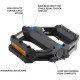 Shimano PD-EF102 flat pedals, resin, black