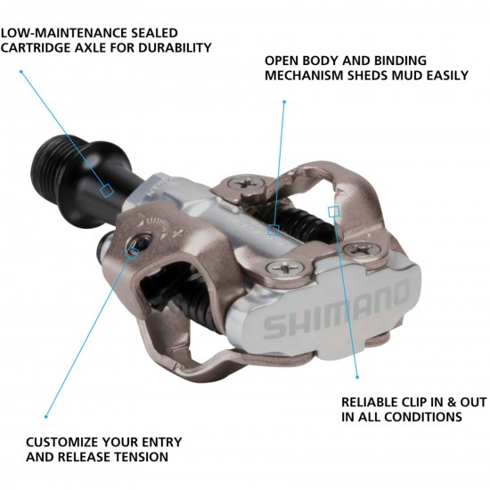 Shimano PD-M540 MTB SPD pedals - two sided mechanism