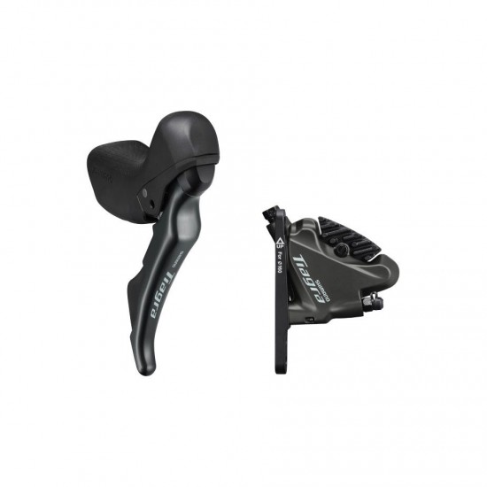 Shimano ST-4720 Tiagra 2-speed STI bled with BR-4770 flat mount calliper, left rear