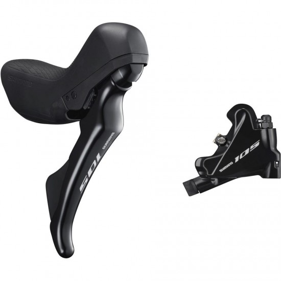 Shimano ST-R7020 105 hydraulic disc STI set, flat mount calliper, left rear, black