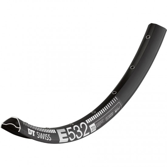 DT Swiss E 532 Sleeve-joined disc-specific 28 hole Presta-drilled black - 29"
