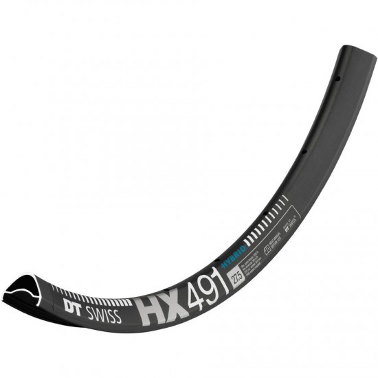 DT Swiss HX 491 Hybrid SBWT disc-specific 28 hole Presta-drilled black - 27.5"