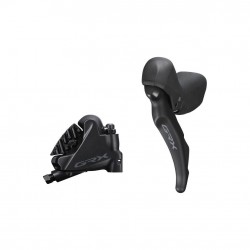 Shimano GRX ST-RX600 GRX 2-speed STI bled with BR-RX410 flat mount calliper, left rear Shimano GRX ST-RX600 GRX 2-speed STI bled with BR-RX410 flat mount calliper, left rear