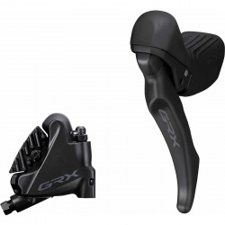 Shimano BL-RX610 GRX hydraulic disc brake lever bled with BR-RX400 calliper, left rear