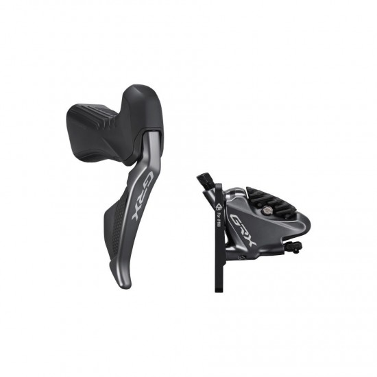 Shimano ST-RX815 GRX Di2 11-speed STI bled with BR-RX810 calliper, right front