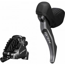 Shimano BL-RX820 GRX hydraulic disc brake lever bled with BR-RX820 calliper, left rear