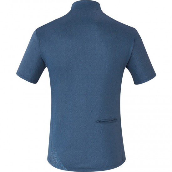 Shimano Clothing Men's Transit Pavement Jersey, Black Denim, Size S