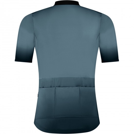 Shimano Clothing Men's, Evolve Avventura Jersey, Indigo Blue, Size S