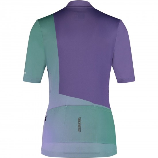 Shimano Clothing Women's, Sumire Jersey, Purple/Green, Size S