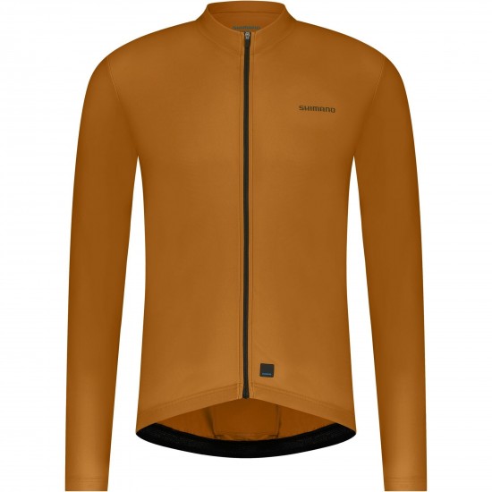 Shimano Clothing Men's, Element LS Jersey, Smoky Topaz, Size S