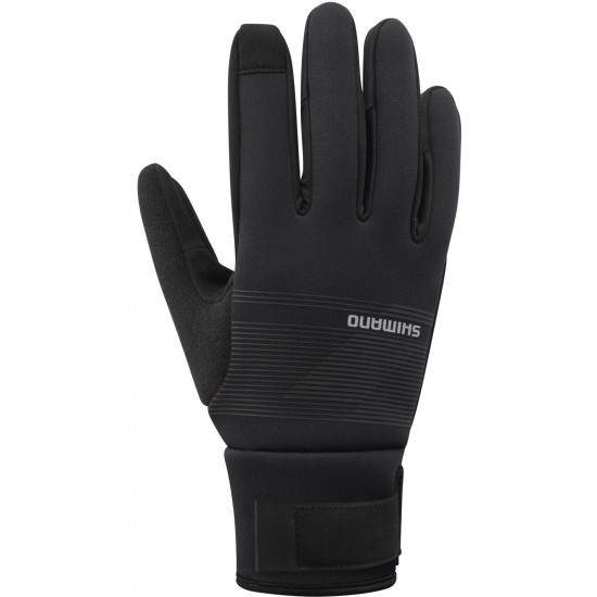 Shimano Clothing Unisex Windbreak Thermal Gloves, Black, Size S
