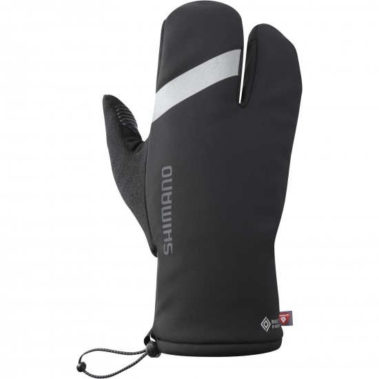 Shimano Clothing Unisex, WINDSTOPPER© PRIMALOFT© 2X2 Gloves, Black, Size L