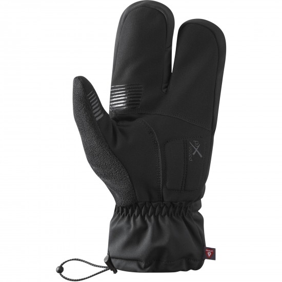 Shimano Clothing Unisex, WINDSTOPPER© PRIMALOFT© 2X2 Gloves, Black, Size L