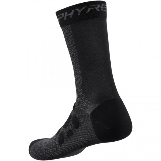 Shimano Clothing Unisex S-PHYRE Tall Socks, Black, Size S (Size 36-40)