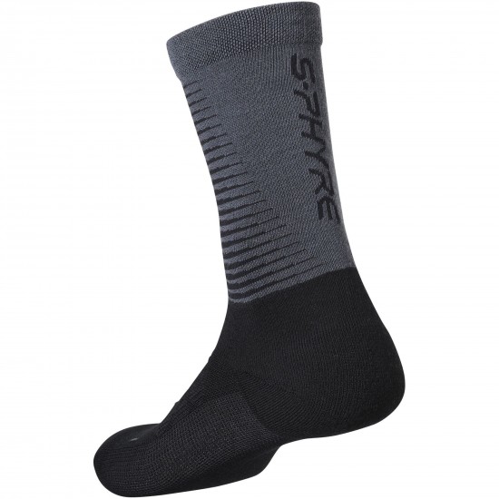 Shimano Clothing Unisex S-PHYRE Merino Socks, Black/Grey, Size S (Size 36-40)