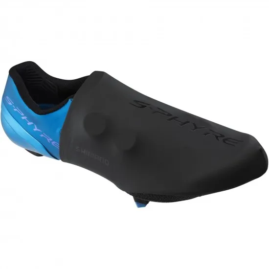 Shimano Clothing Men's, S-PHYRE Half Shoe Cover, Black, Size S (37-39)