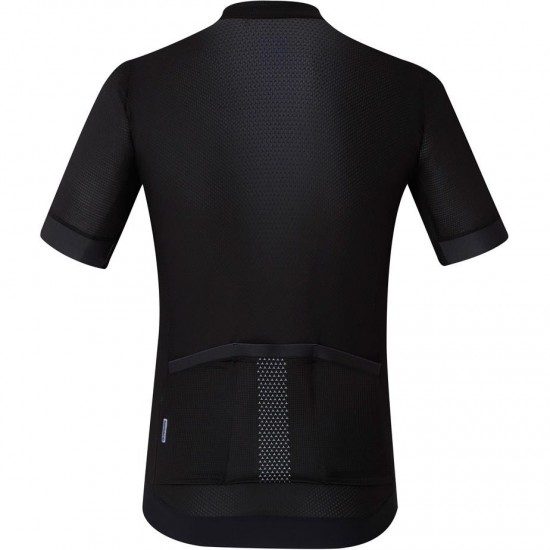 Shimano Clothing Men's, S-PHYRE Short Sleeve Jersey, Black, Size L
