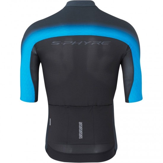 Shimano Clothing Men's, S-PHYRE FLASH Short Sleeve Jersey, Black/Green, Size S