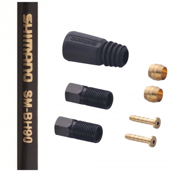 Shimano SM-BH90 disc brake cuttable hose, straight/straight banjo, front, black